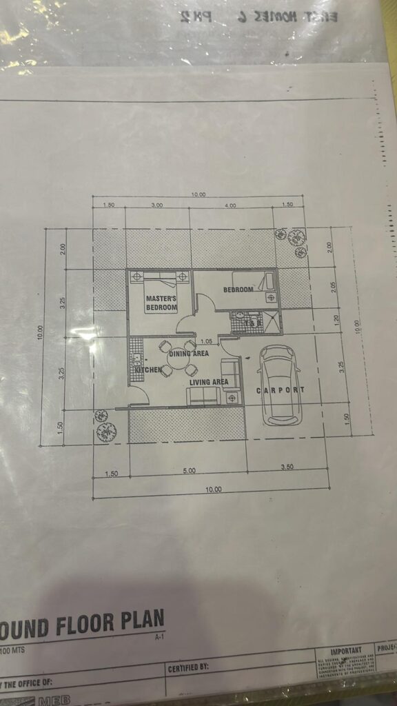 Two Bedroom East Homes Mansi 6 phase 2 floor map